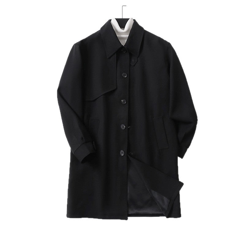 Herren Moderner wasserabweisender Trenchcoat mit verdeckter Knopfleiste und Passformoptimierung Shop Nory