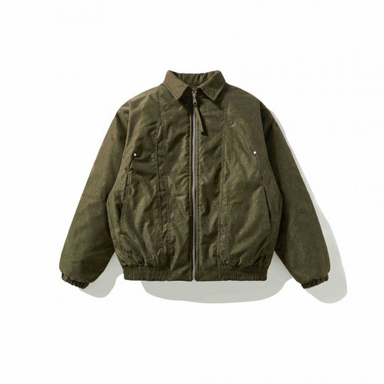 Herren Leicht wattierte Canvas-Fieldjacke mit Hemdkragen, verdeckter Nahtdetail-Optik und elastischem Bund Shop Nory