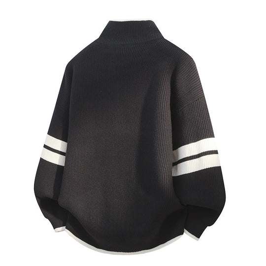 Unisex oversized Strickjacke mit Reißverschluss und Stehkragen Shop Nory