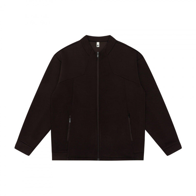 Unisex Minimalistische Oversize Zip-Jacke mit Stehkragen und verdeckten Reißverschlusstaschen Shop Nory