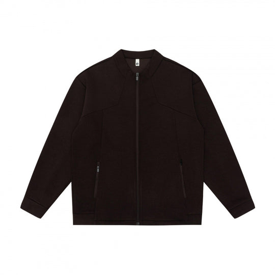 Unisex Minimalistische Oversize Zip-Jacke mit Stehkragen und verdeckten Reißverschlusstaschen Shop Nory