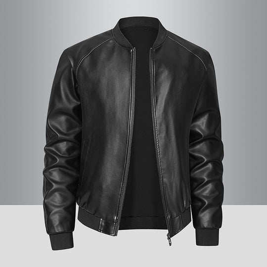 Herren Hochwertige Kunstleder-Bomberjacke Shop Nory