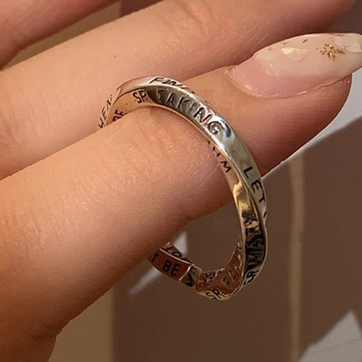 Damen Offener Ring mit inspirierendem Schriftzug Shop Nory