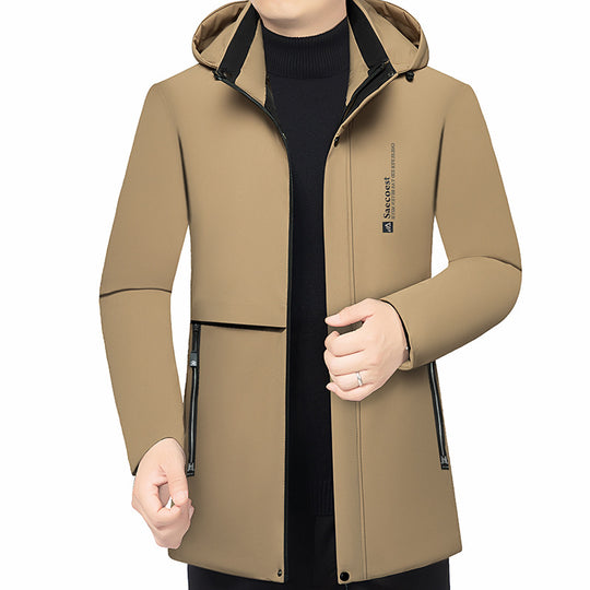 Herren Wattierte Stehkragenjacke mit wasserabweisender Oberfläche und Reißverschlusstaschen Shop Nory