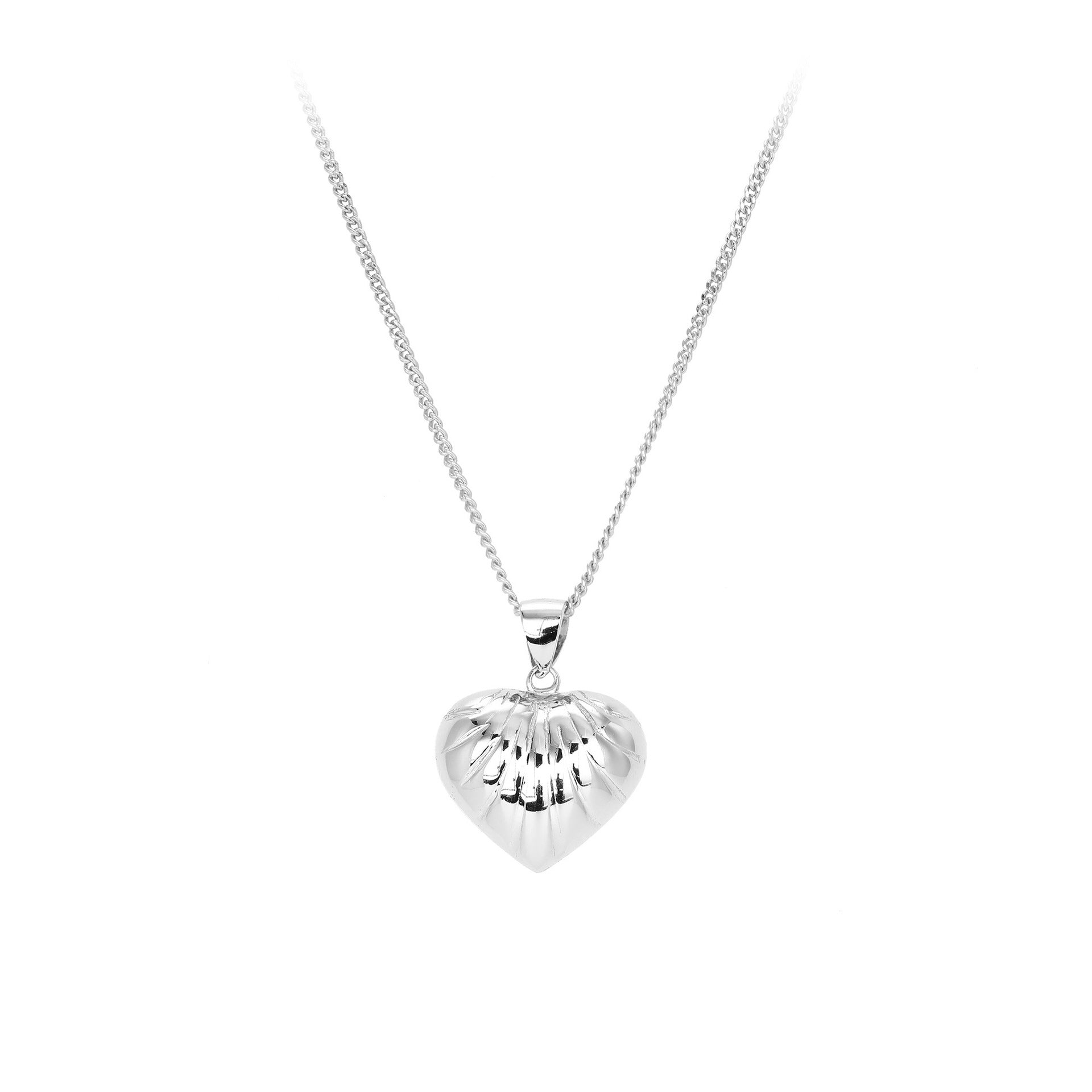 Damen Halskette mit herzförmigem Anhänger aus hochwertigem 925 Sterling Silber Shop Nory