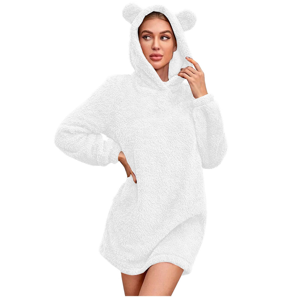 Damen Kuscheliger Hoodie mit Bärenohren