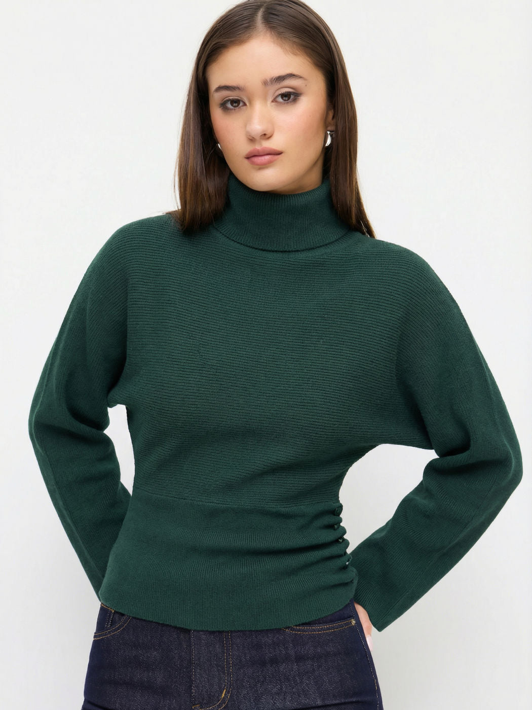 Damen Eleganter Rollkragenpullover Shop Nory