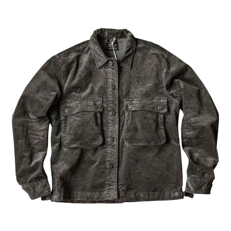 Herren Robustes Kord-Overshirt im Worker-Look mit aufgesetzten Pattentaschen Shop Nory