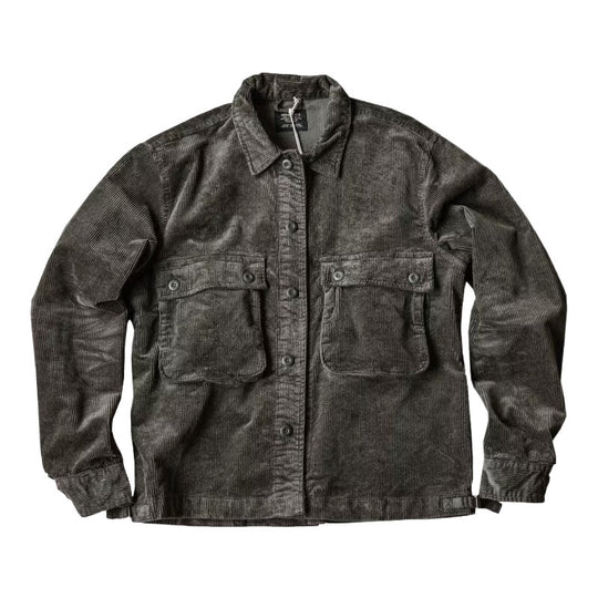 Herren Robustes Kord-Overshirt im Worker-Look mit aufgesetzten Pattentaschen Shop Nory