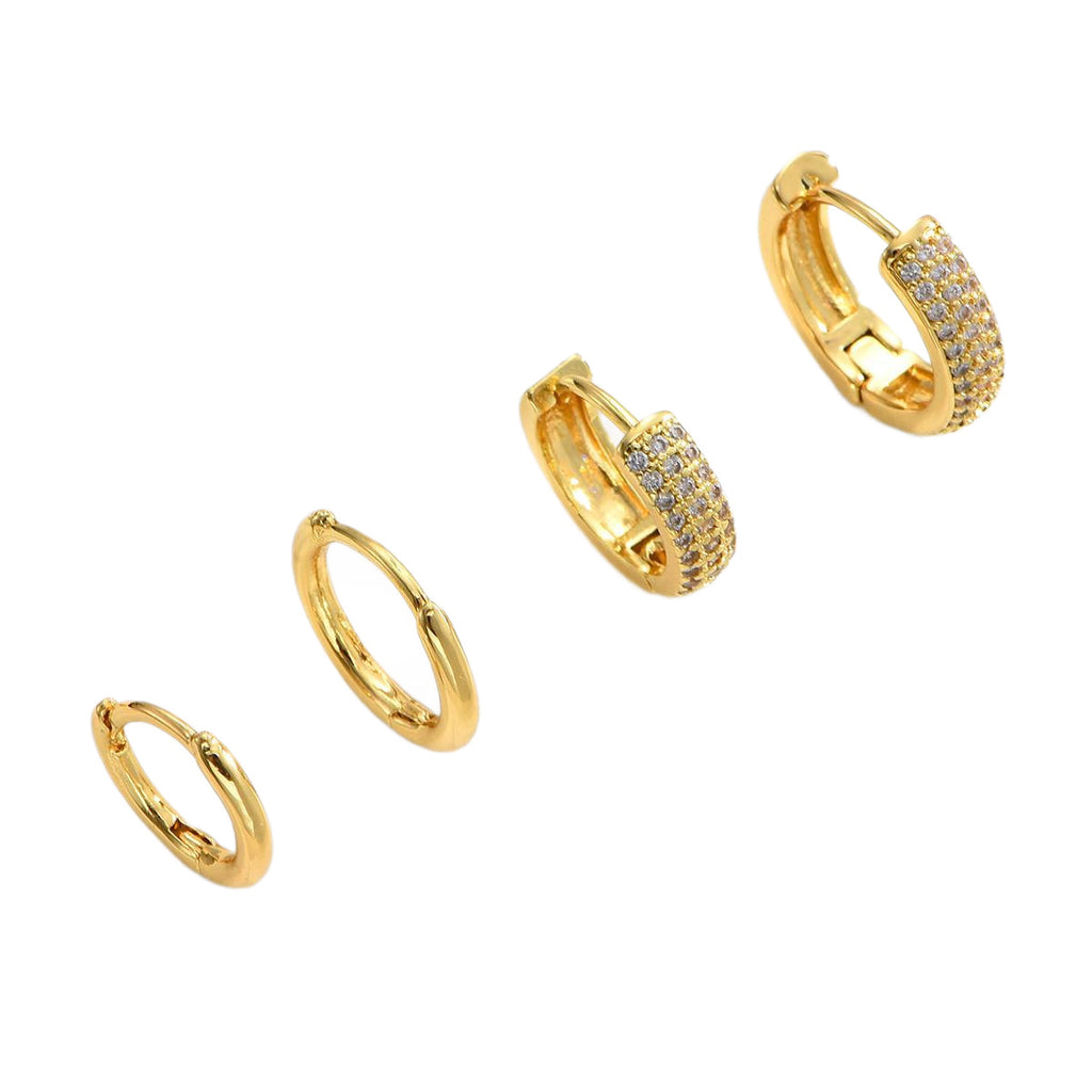 Damen Ohrschmuck Set mit funkelnden Zirkonia-Elementen Shop Nory