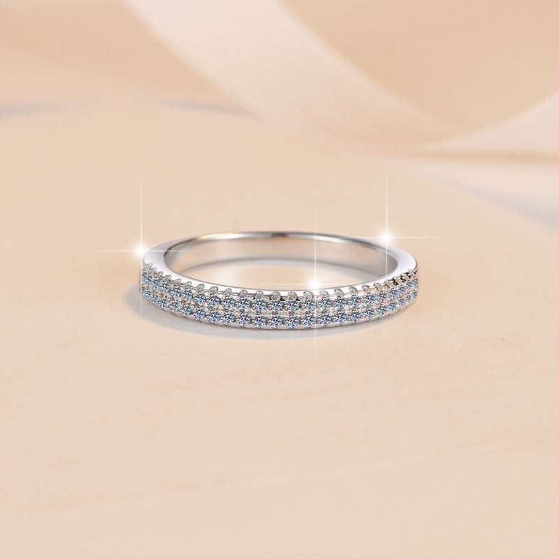 Damen Zierlicher Zirkonia-Streifenring Shop Nory