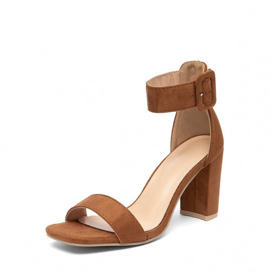 Damen Blockabsatz-Sandalen mit verstellbarem Riemen