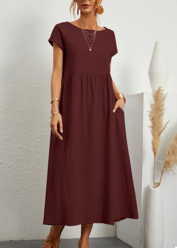Damen Maxikleid aus leichtem, luftdurchlässigem Stoff