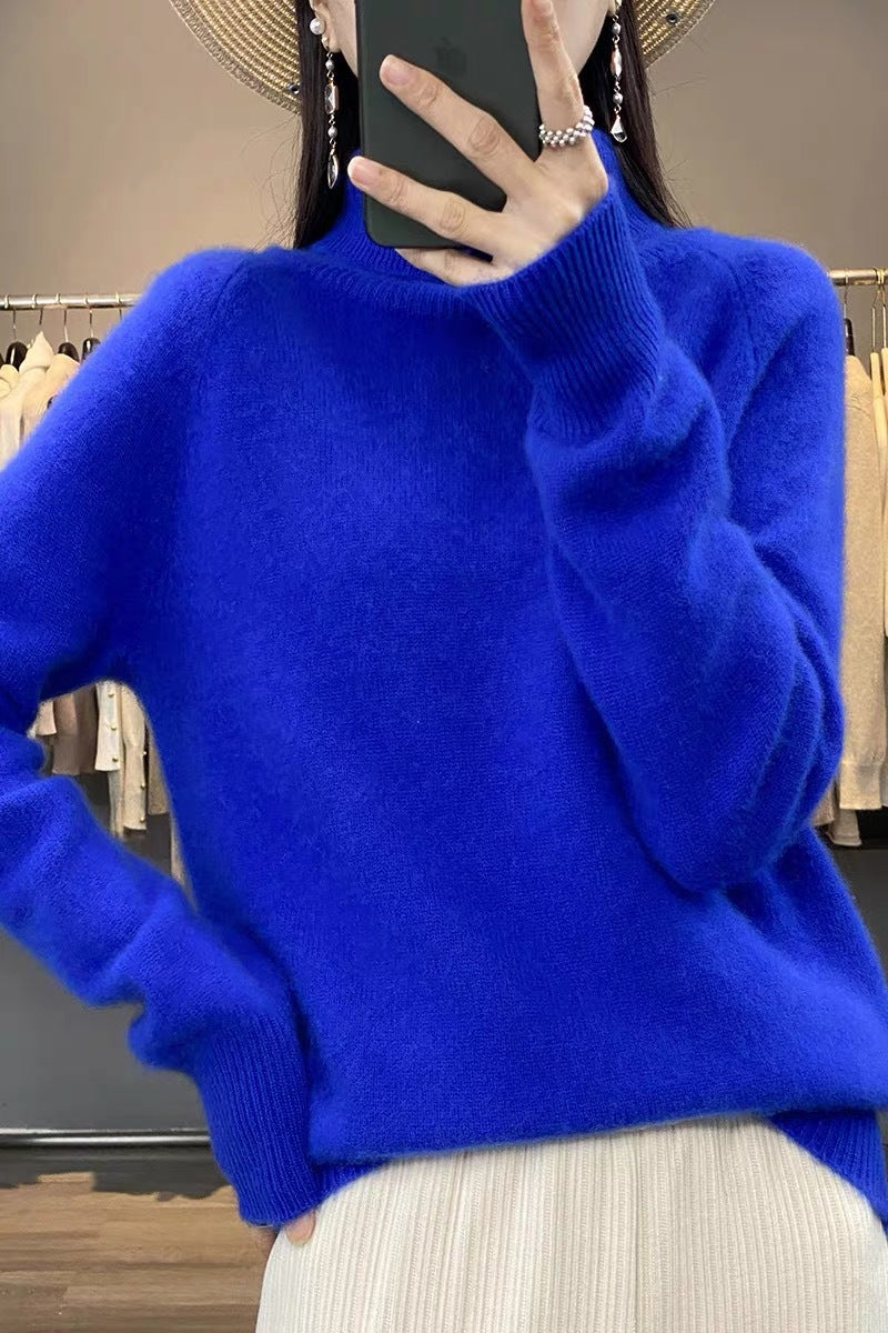 Damen Oversize Feinstrickpullover mit hohem Rollkragen und Seitenschlitzen Shop Nory