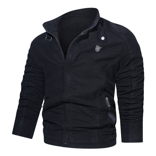 Herren Wildleder-Optik Zip-Blouson im Worker-Cut mit Stehkragen Shop Nory