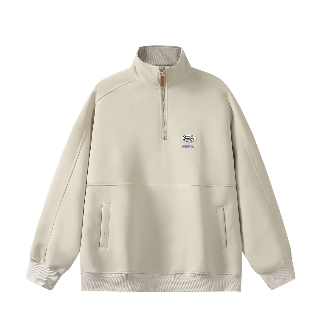Herren Halbzip-Sweatshirt mit Stehkragen, Kängurutasche und Relaxed-Schnitt Shop Nory