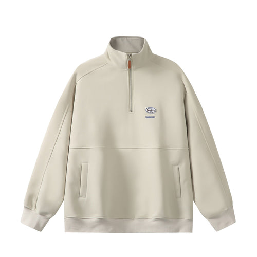 Herren Halbzip-Sweatshirt mit Stehkragen, Kängurutasche und Relaxed-Schnitt Shop Nory