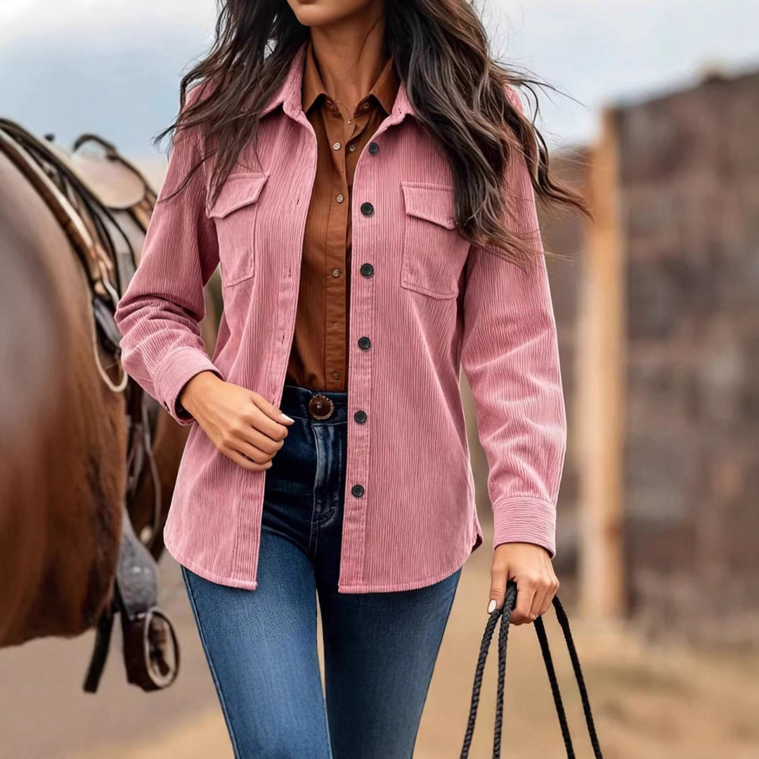 Damen Modische Cordjacke