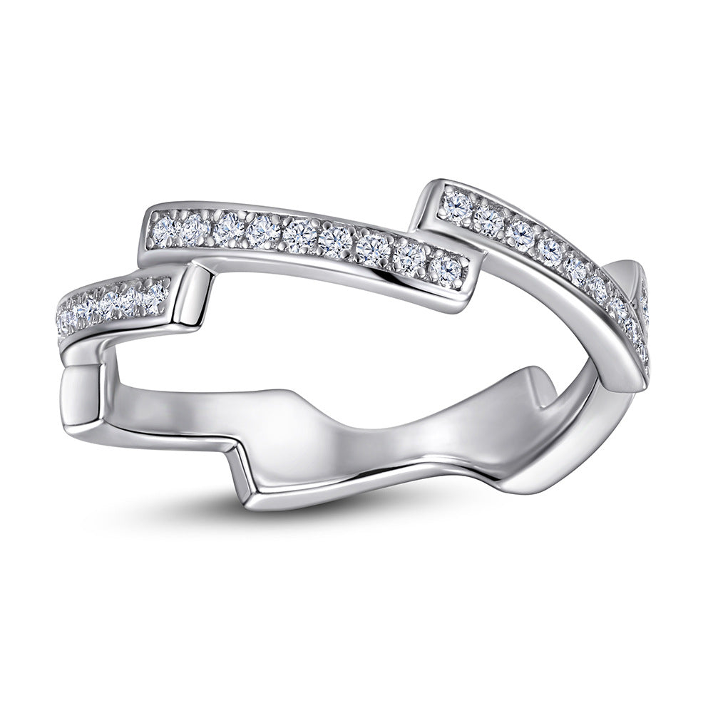 Damen Verlobungsring Set mit exquisiter Diamantfassung und feiner Zirkonia-Verzierung Shop Nory