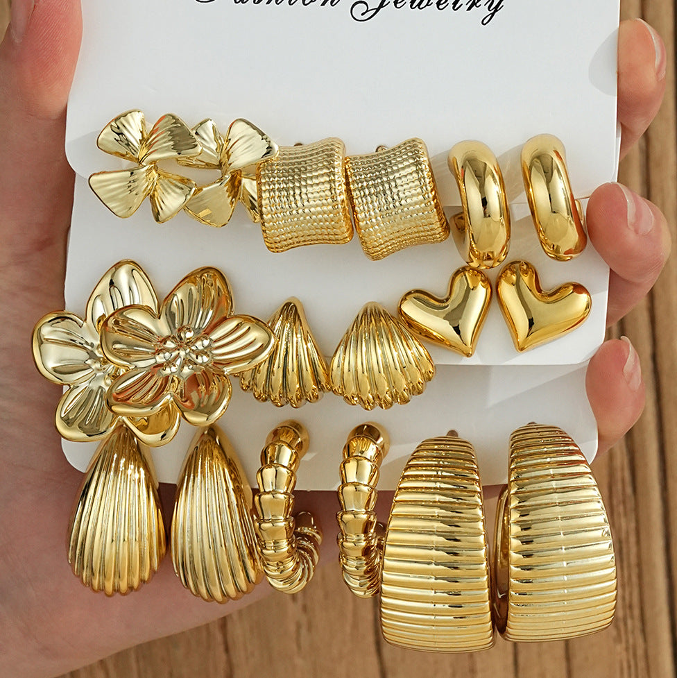 Damen Ohrstecker Set mit modernen, stilvollen Designs Shop Nory
