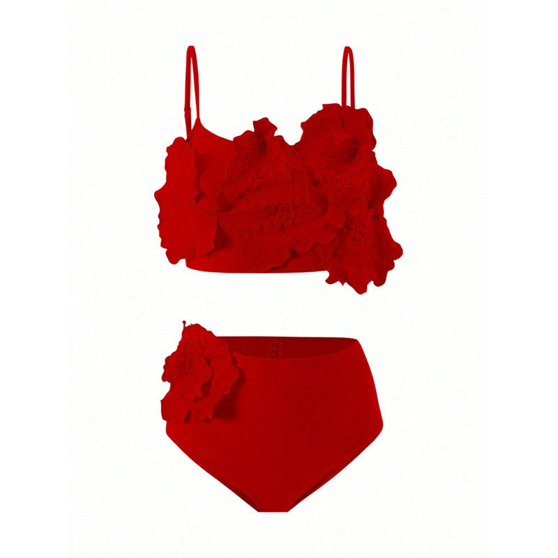 Damen Bikini-Set mit Blumenapplikationen
