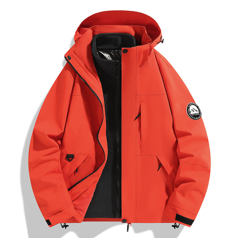 Damen zweilagige Softshell-Outdoorjacke mit herausnehmbarer Fleece-Innenjacke und Kapuze Shop Nory