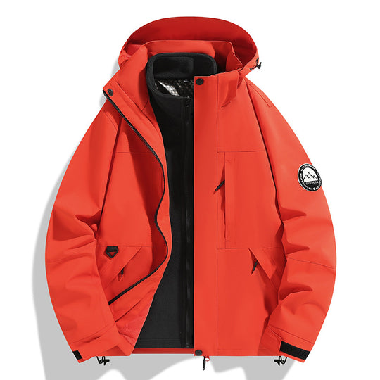 Damen zweilagige Softshell-Outdoorjacke mit herausnehmbarer Fleece-Innenjacke und Kapuze Shop Nory