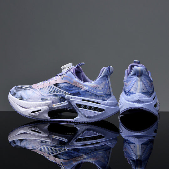 Damen gedämpfte Fashion-Plateau-Sneaker mit sichtbarer Luftkammersohle und elastischem Schaft Shop Nory