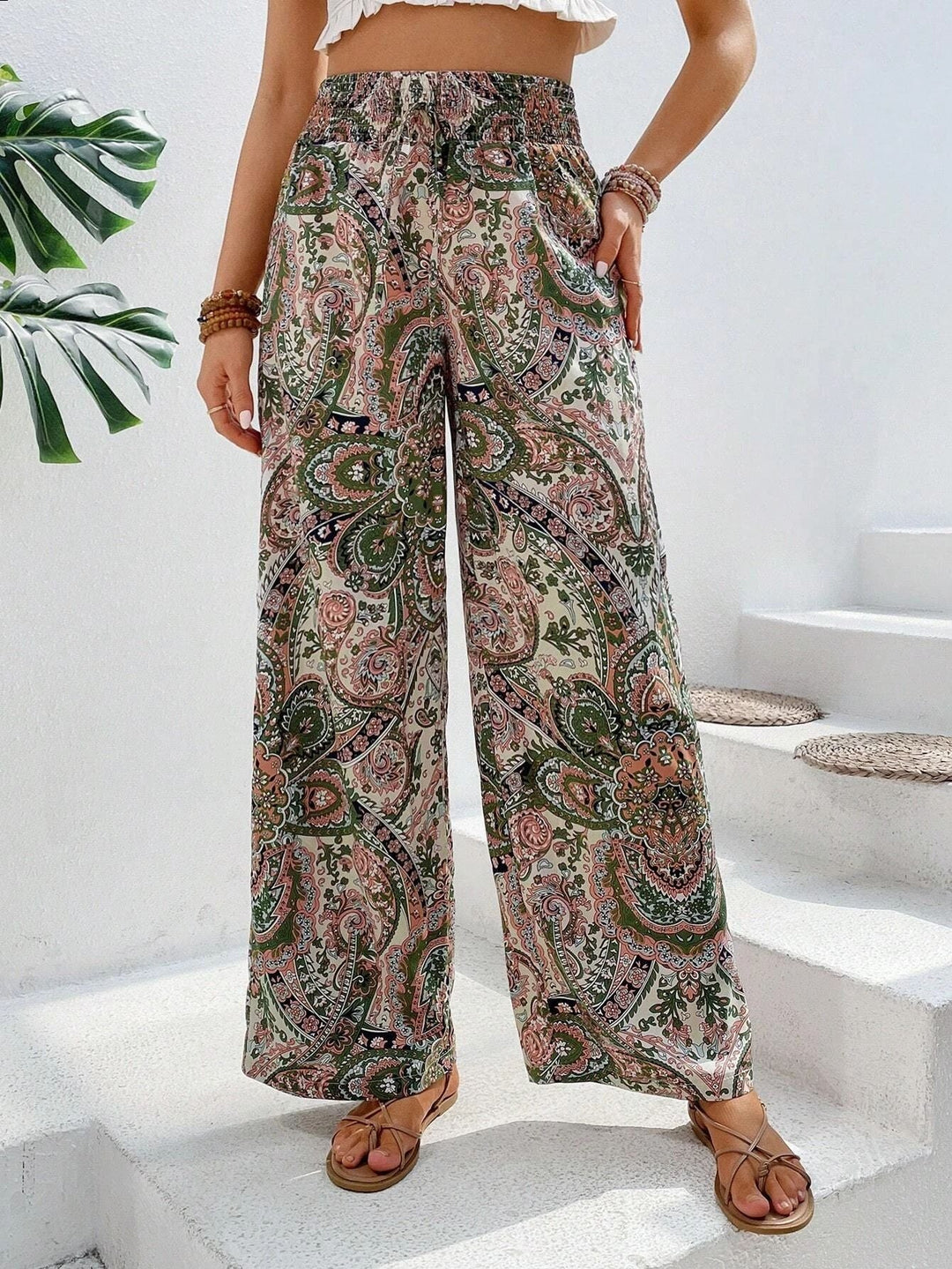 Damen Weite Palazzohose