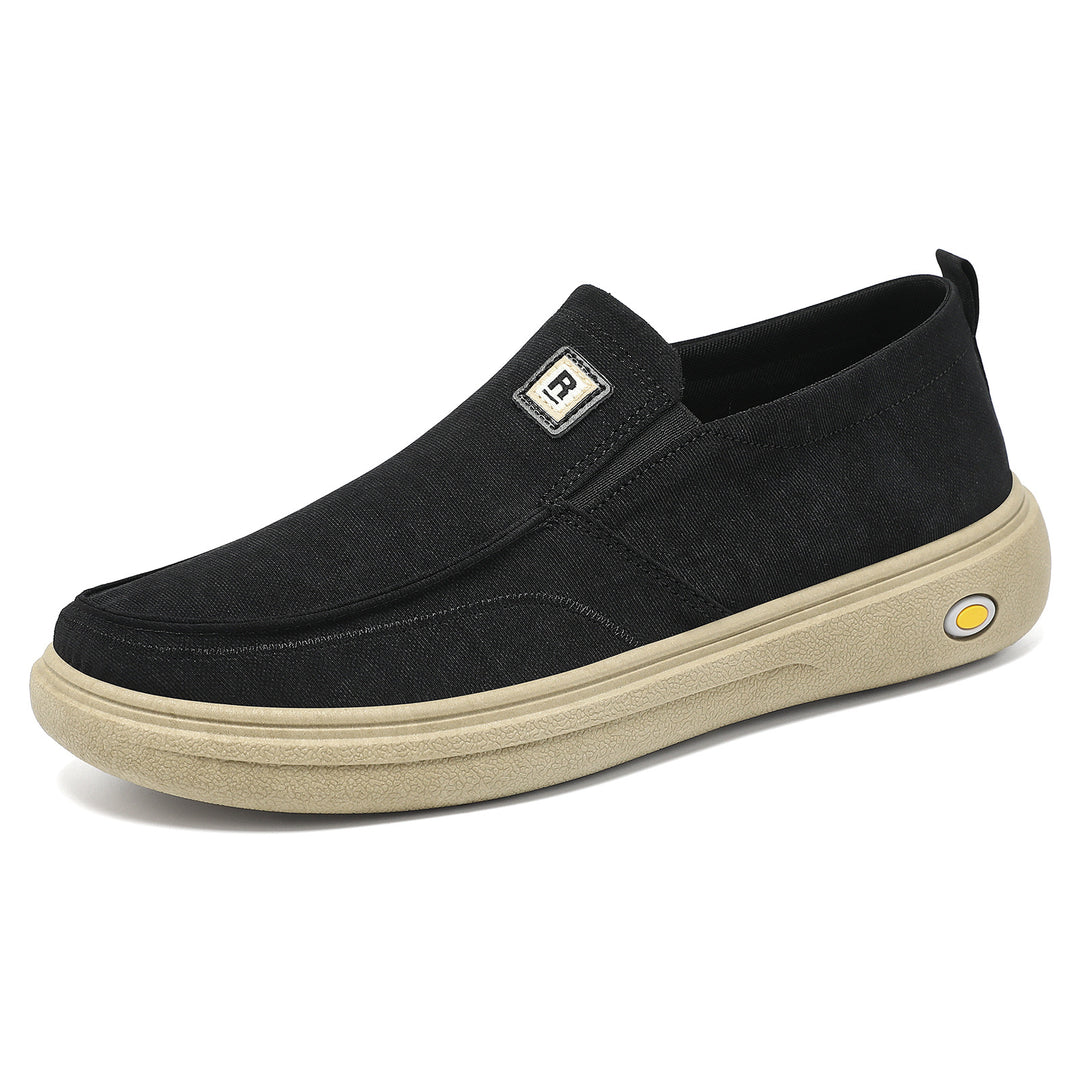 Herren nan lässiger Canvas-Slip-On Freizeitschuh mit Memory-Fußbett und stoßdämpfender Gummisohle Shop Nory
