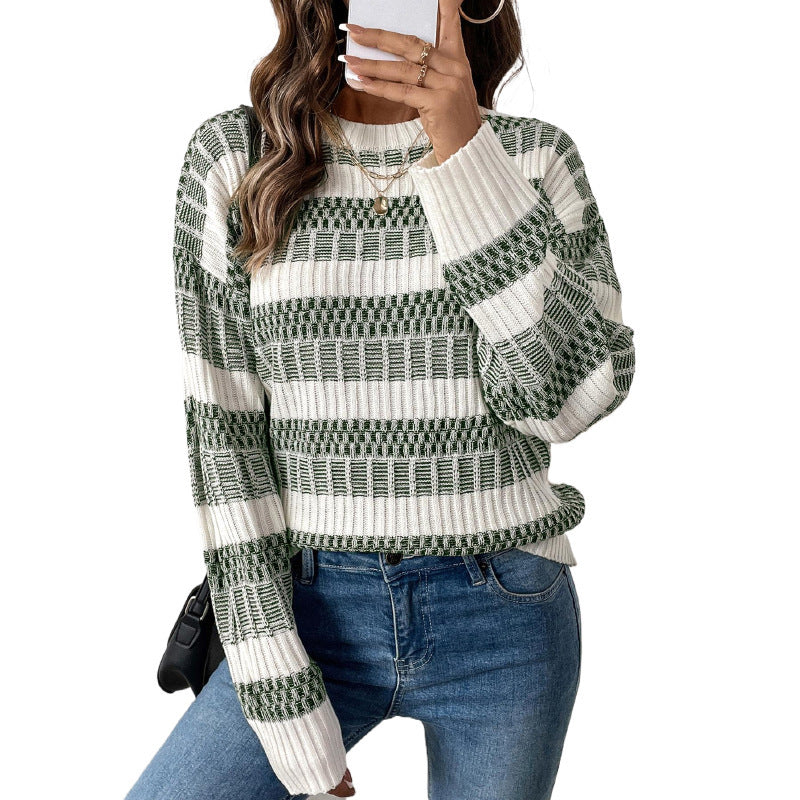 Damen Relaxed-Fit Rippstrickpullover mit Drop-Shoulder und breiten Ärmeln Shop Nory