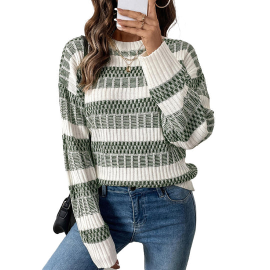 Damen Relaxed-Fit Rippstrickpullover mit Drop-Shoulder und breiten Ärmeln Shop Nory