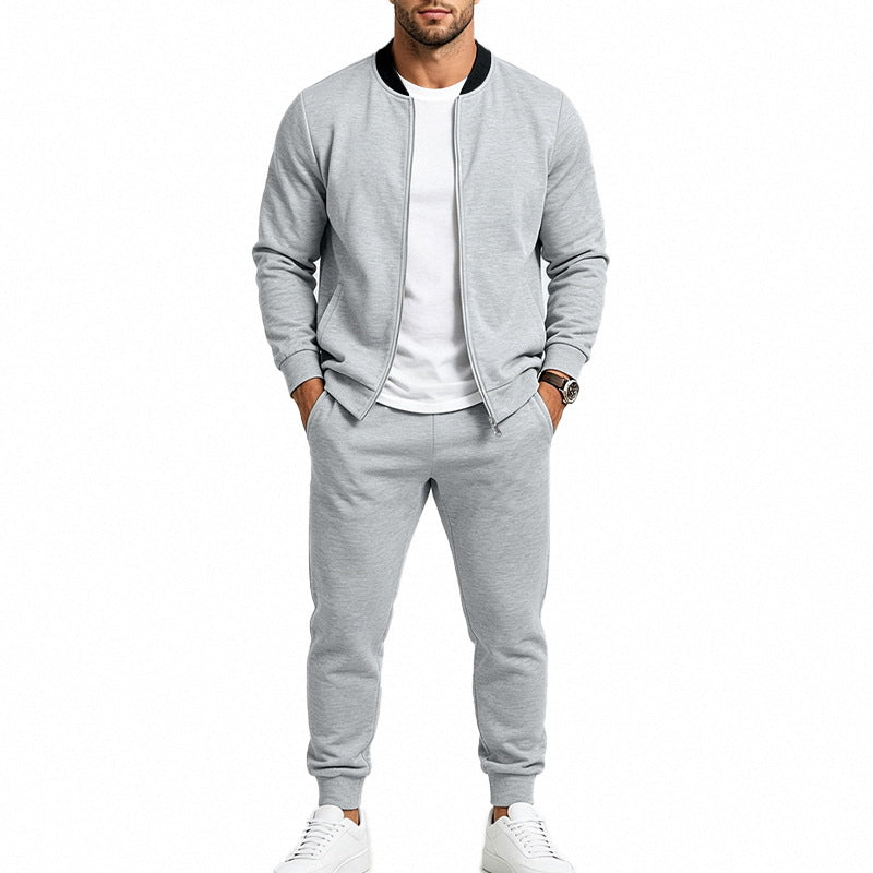 Herren Sweatset aus weichem Sweatstoff mit Bomberjacke und konisch geschnittener Jogginghose Shop Nory