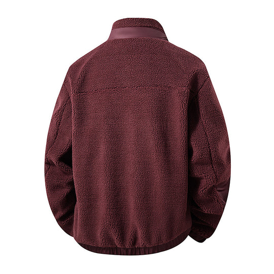 Herren Kuschelige Fleecejacke mit hohen Kragen Shop Nory