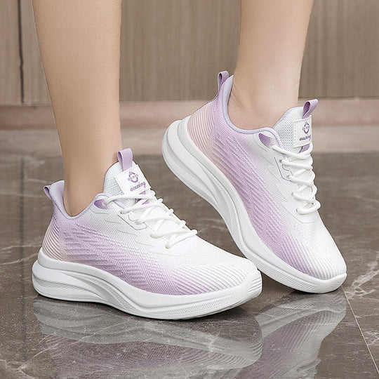 Damen sportliche Leichtgewicht Sneakers mit atmungsaktiver Obermaterialstruktur Shopnory