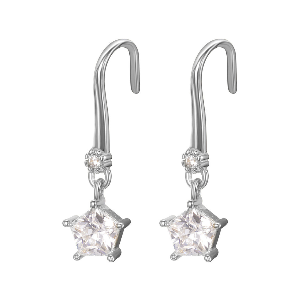 Damen Ohrringe mit funkelnden Stern-Anhängern und eleganten Details Shop Nory