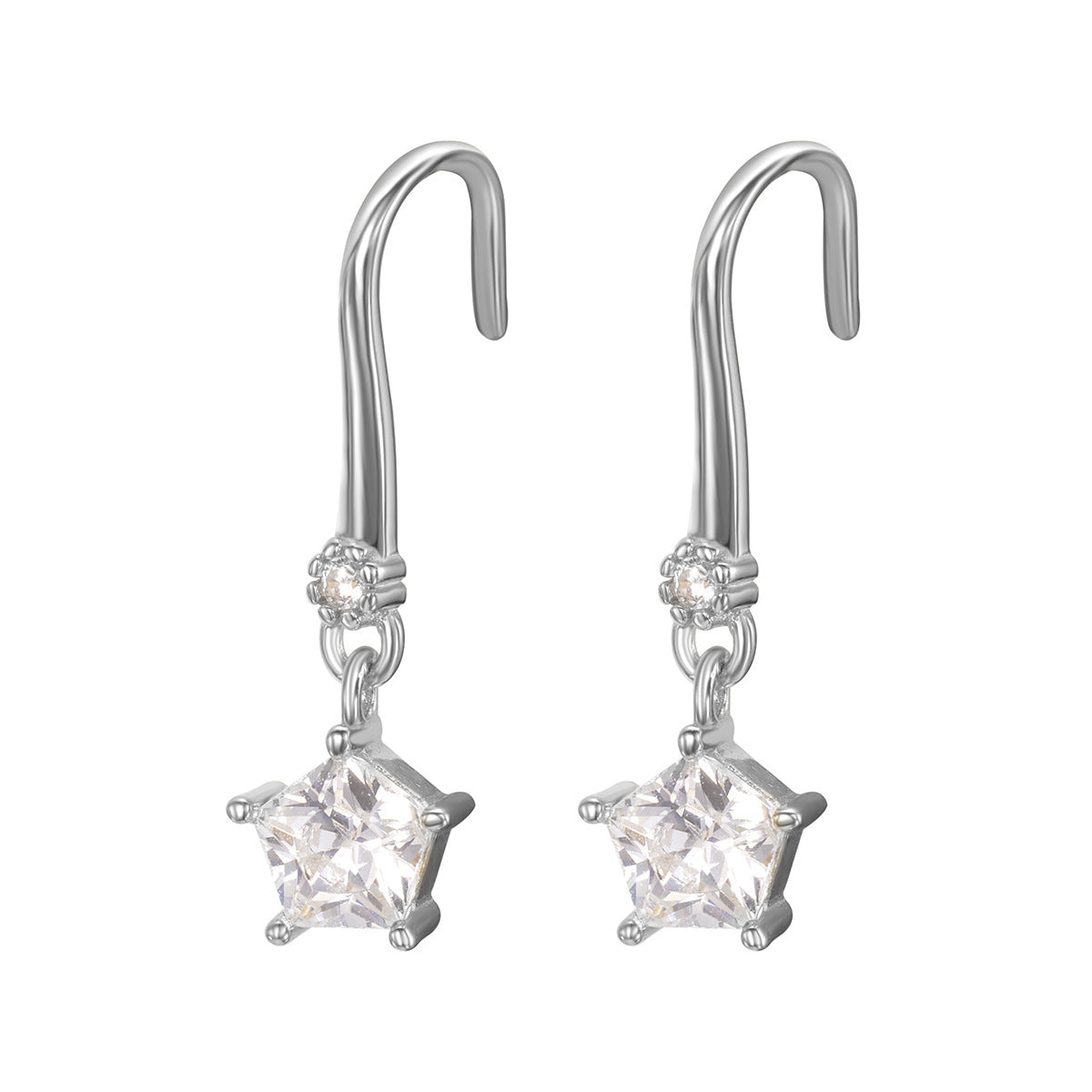 Damen Ohrringe mit funkelnden Stern-Anhängern und eleganten Details Shop Nory