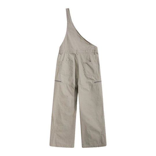 Damen Weite Latzhose mit asymmetrischem Träger und Multi-Taschen Shop Nory