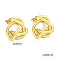 Damen Ohrstecker mit kunstvollem Knoten-Design und hochglänzender Oberfläche Shop Nory