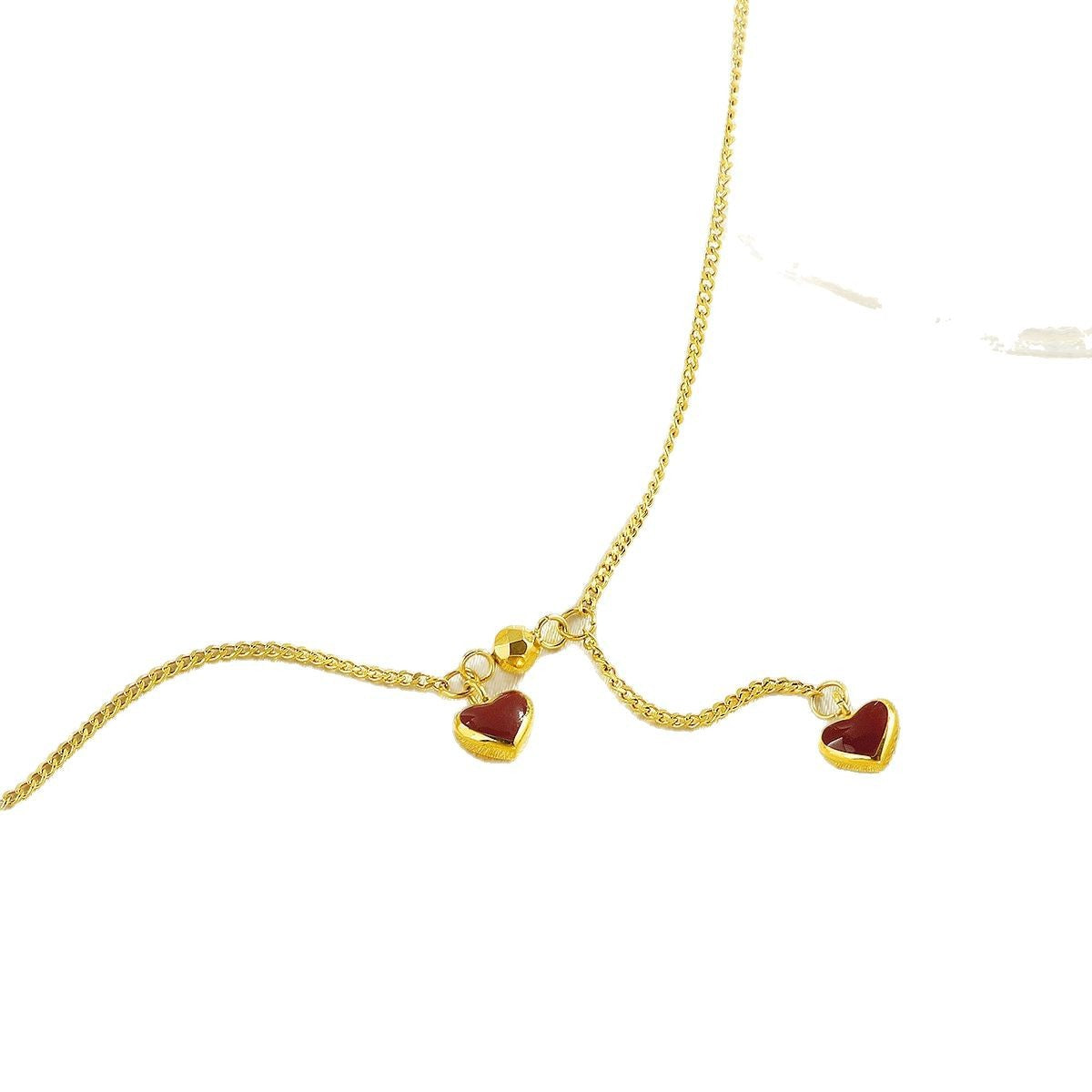 Damen Herzform Charm Fußkettchen Shop Nory