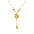 Damen Halskette mit kunstvollem Lotus-Anhänger und filigraner Gliederkette Shop Nory