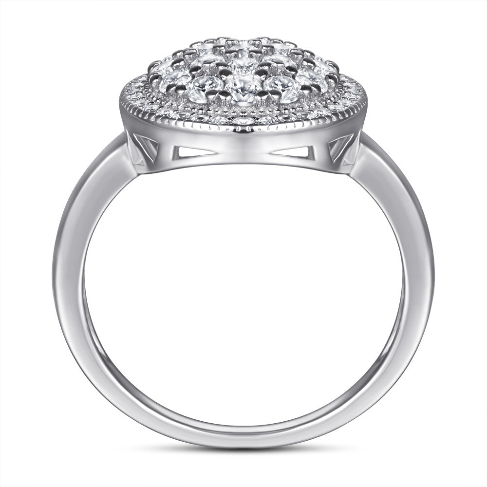 Damen Ring mit funkelndem Kristall-Pavé-Design Shop Nory