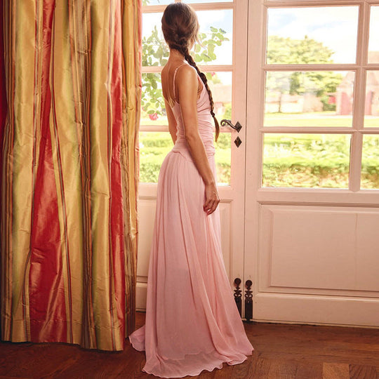 Damen Elegantes Maxi-Kleid mit Wickeloptik und seitlichem Schlitz