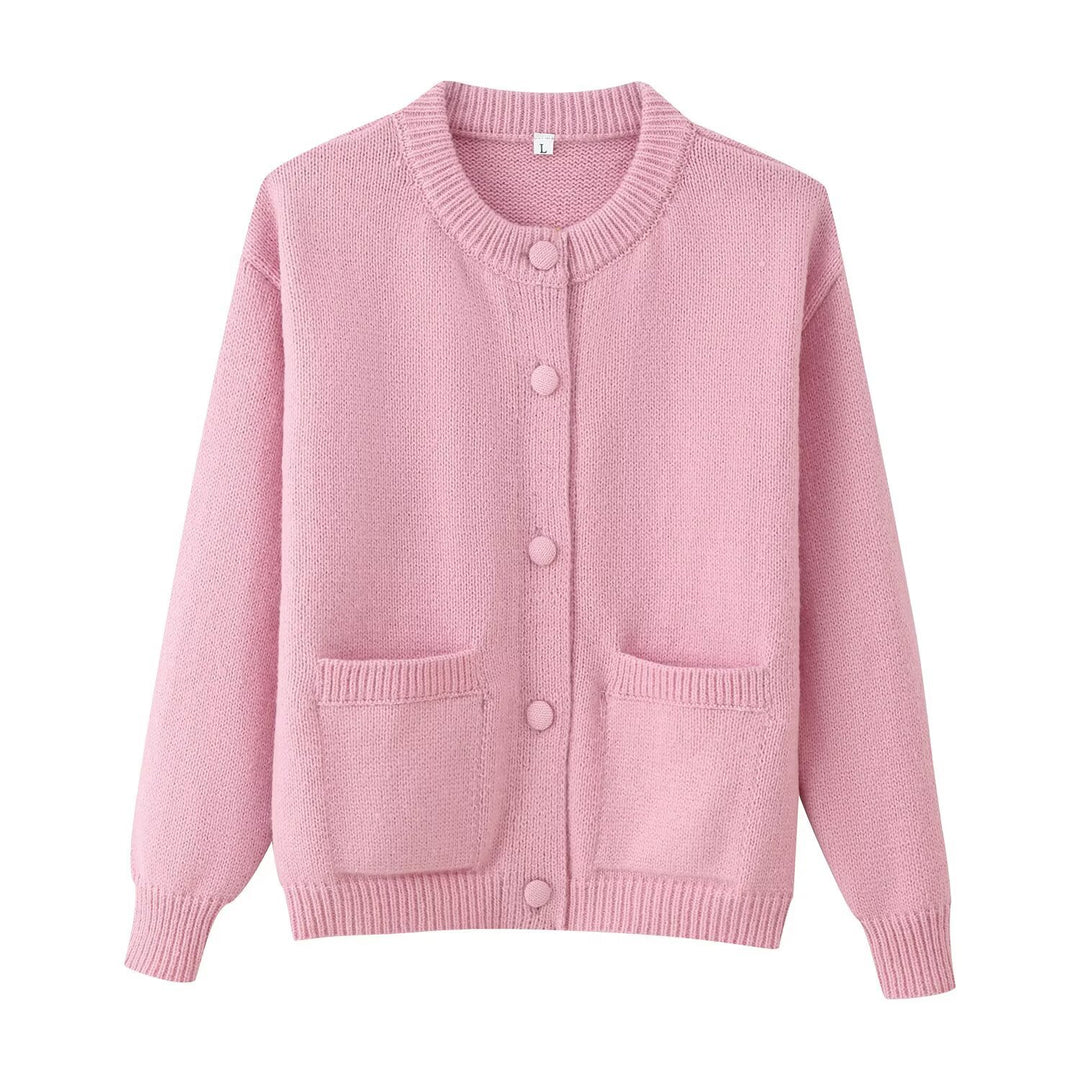 Damen Oversize-Strickcardigan mit Zierknöpfen und aufgesetzten Taschen Shop Nory