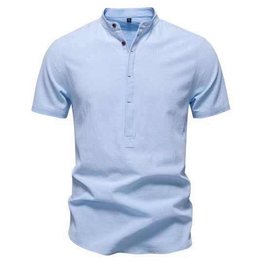 Herren Kurzarm Henley-Shirt mit praktischer Knopfleiste und modernem Design
