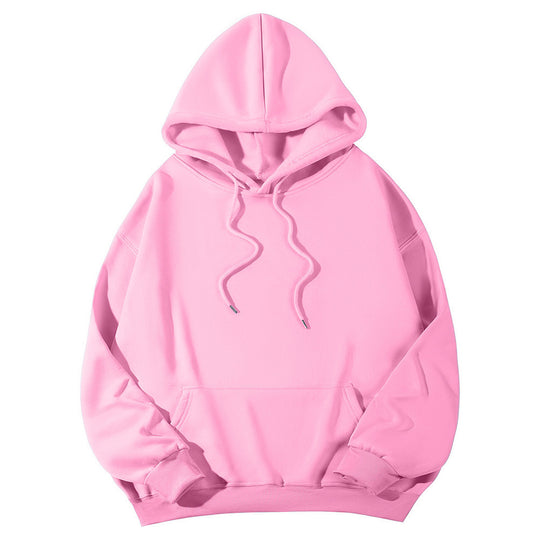 Unisex minimalistischer Kapuzenpullover mit verlängertem Rücken und Kängurutasche Shop Nory