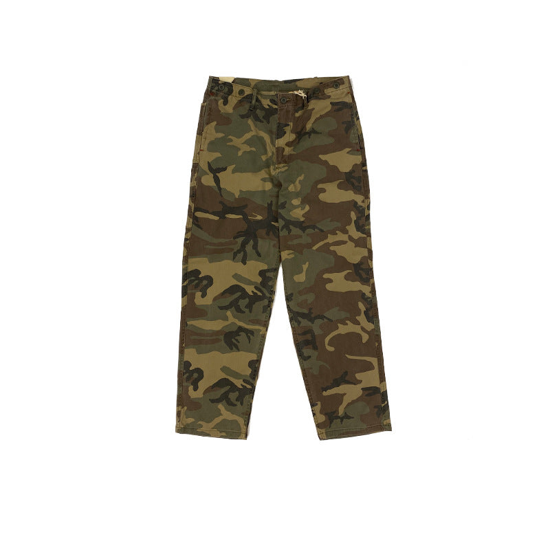 Herren Cargohose im Camouflage-Utility-Stil mit geradem Bein und robustem Canvas Shop Nory
