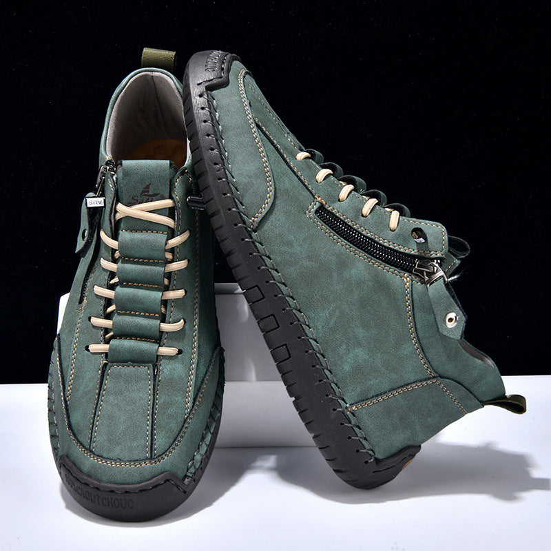 Herren Trendige und bequeme Stiefel mit seitlichem Reißverschluss Shopnory
