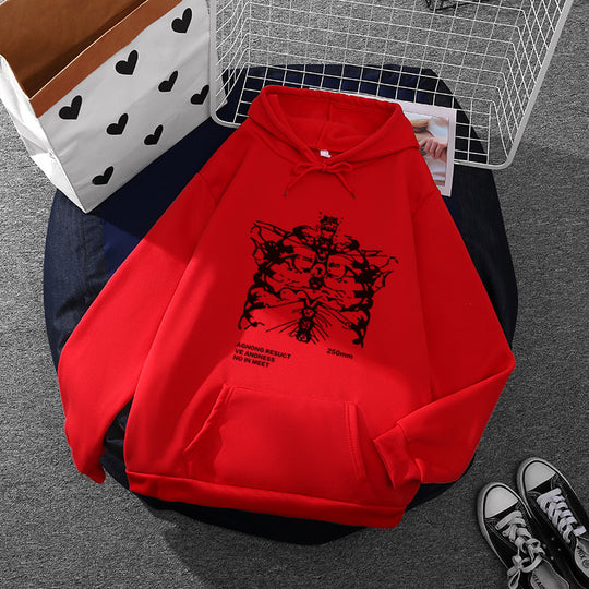 Unisex nan oversized Kapuzenpullover mit anatomischem Grafikprint, Kängurutasche und verstellbarer Kordel Shop Nory