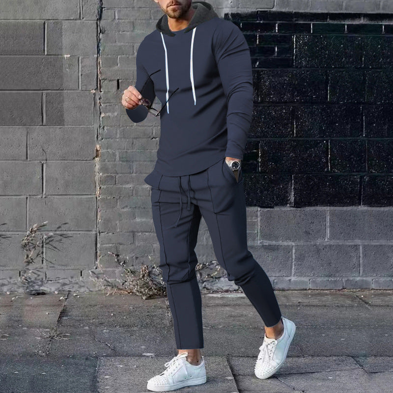 Herren nan zweiteiliges Kapuzen-Lounge-Set mit schmal geschnittenem Kapuzenpullover und tapered Jogginghose Shop Nory